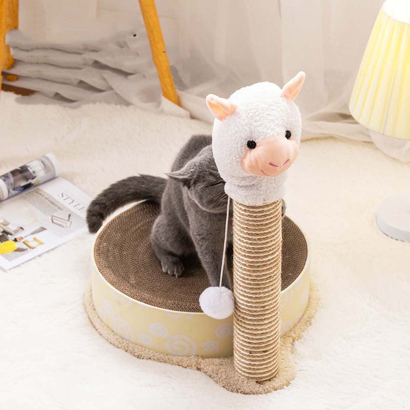 Keep Your Feline Happy with the Round Cat Scratch Plate Claw Grinding Toy!